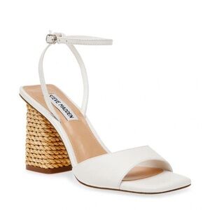 Steve Madden White Sandal Heel